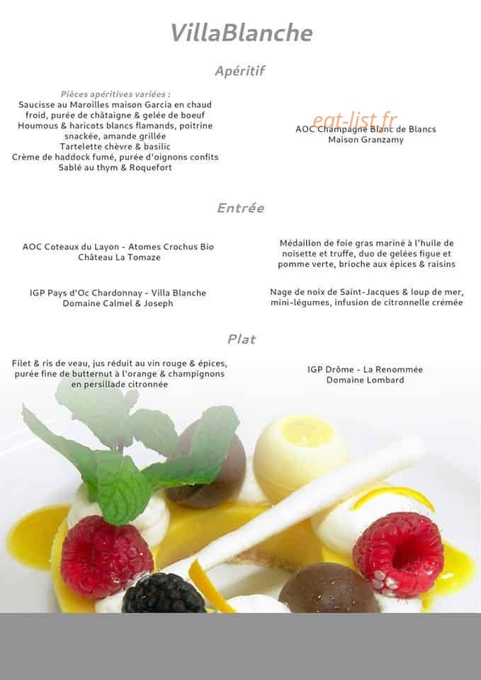 Villa Blanche — carte page 1