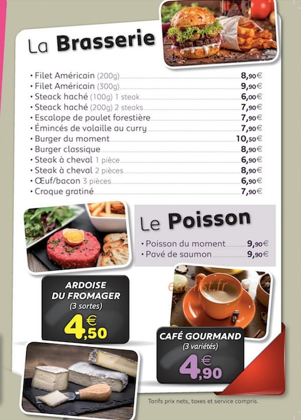 Le Bistrot du Faubourg — carte page 4