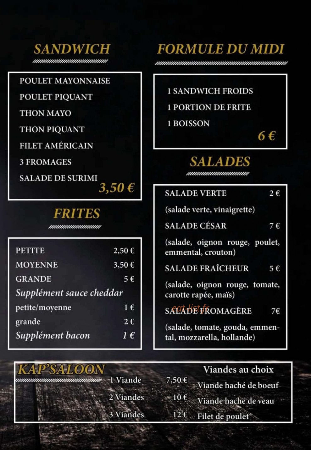 O'Smart Burger — carte page 3