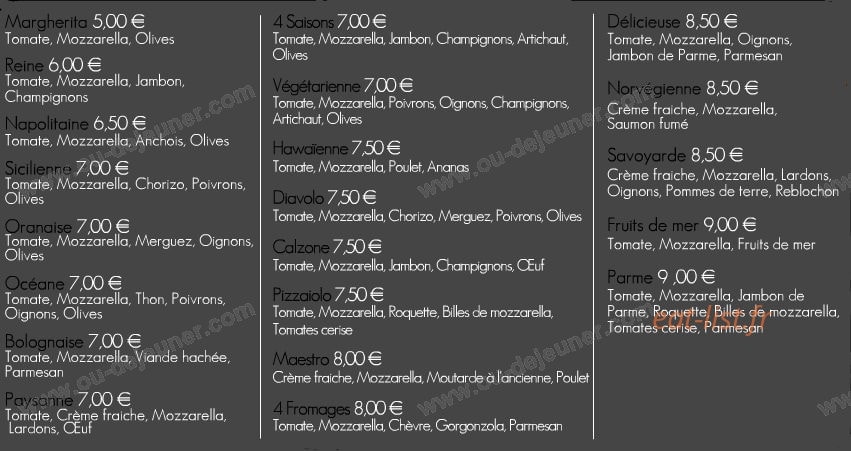 Don Pizzaiolo — carte page 1