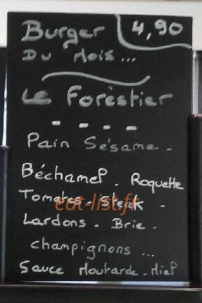 Carte et menu de Friterie Au Fresnoy à Lys Lez Lannoy — burger du moi
