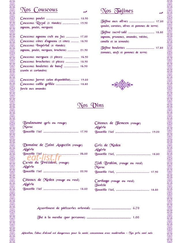 Le Mazafran — carte page 1