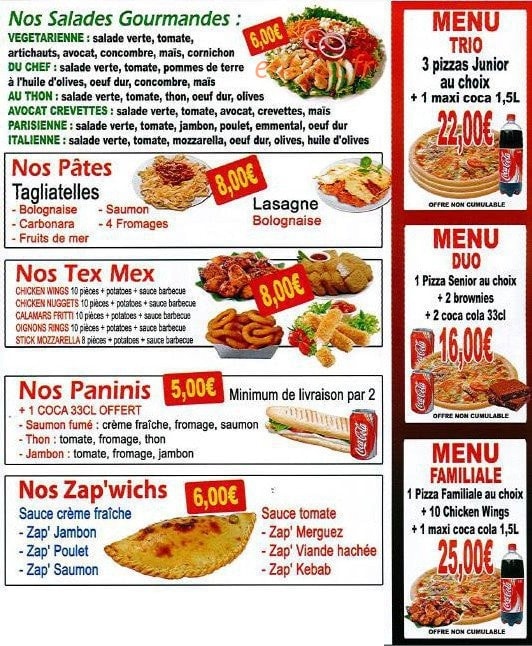 Allo Pizza — carte page 3