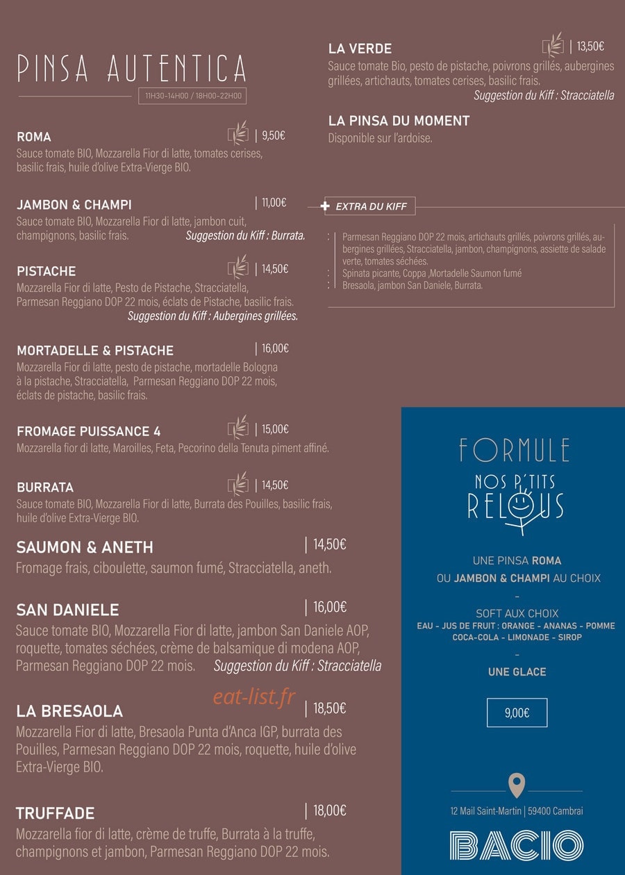 Bacio — carte page 1