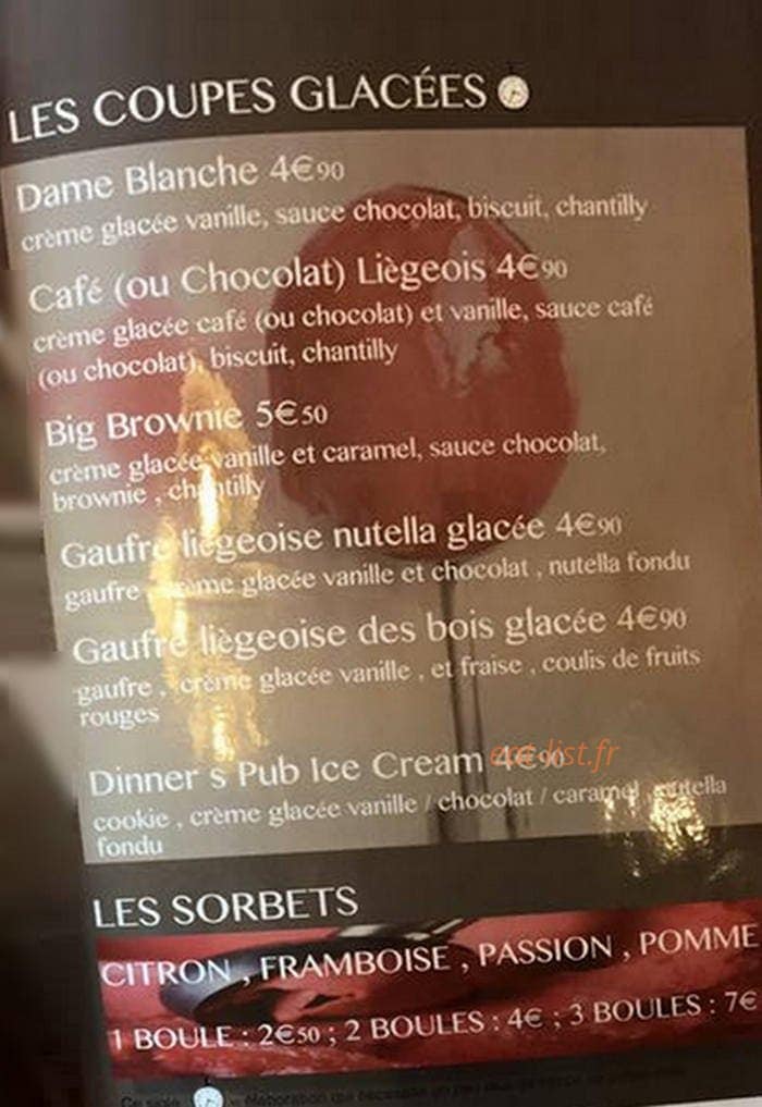 Dinner's Pub — carte page 14