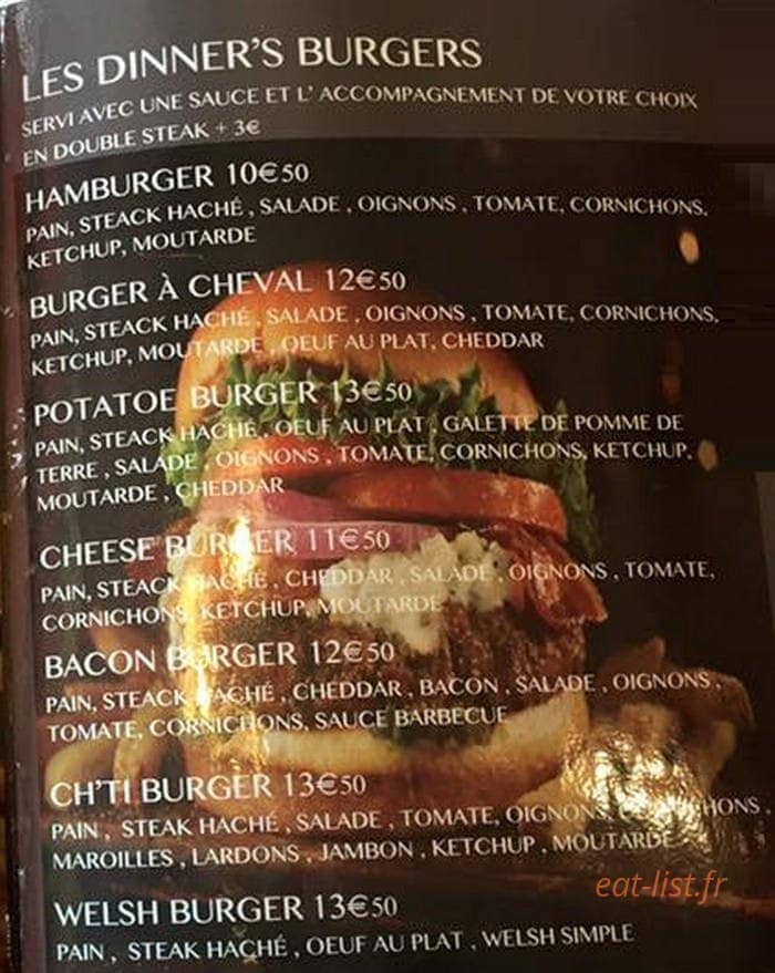 Dinner's Pub — carte page 10