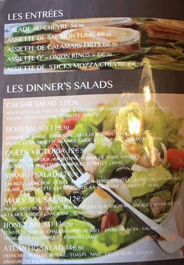 Dinner's Pub — carte page 7