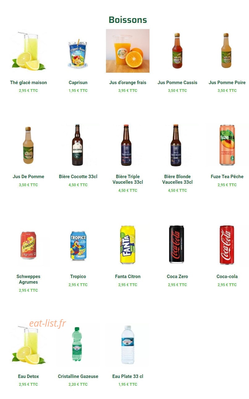 Fresh Bol — carte page 2
