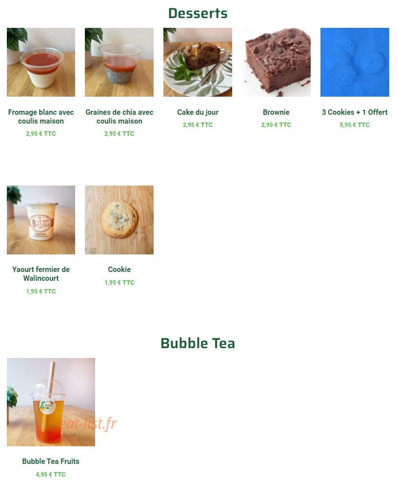 Fresh Bol — carte page 3
