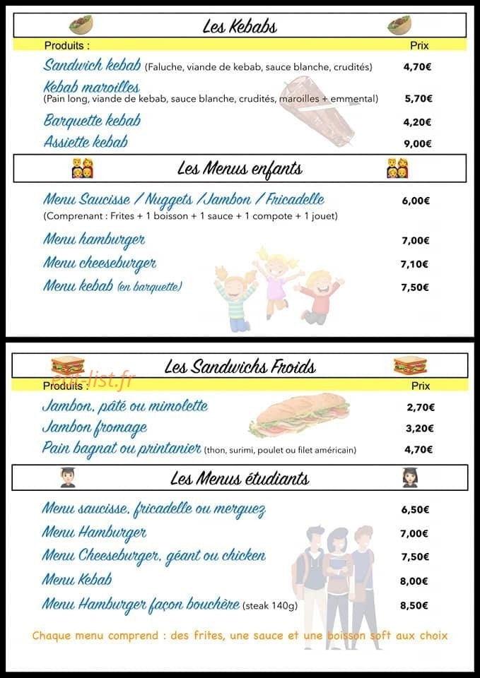 Friterie Martin Martine — carte page 4