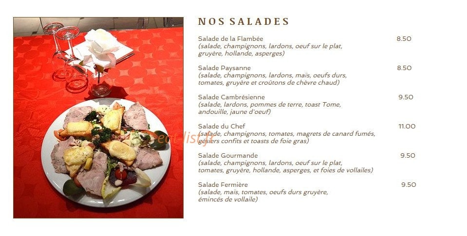 La Flambée — carte page 2