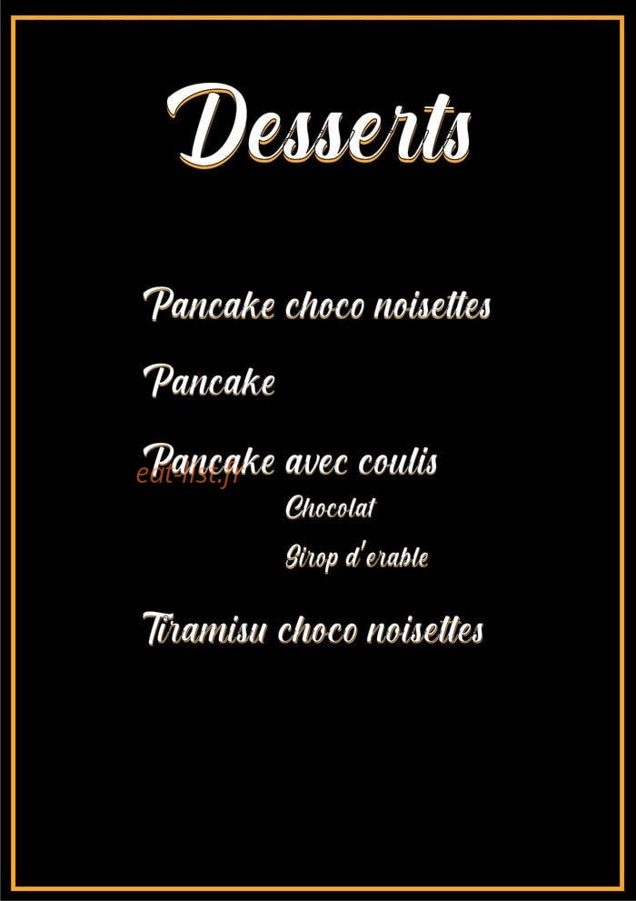La Frite Canadienne — carte page 2