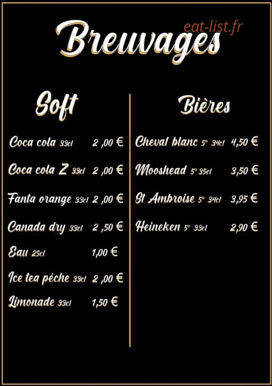 La Frite Canadienne — carte page 4