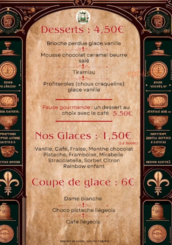 Le Bistrot Des Curieux — carte page 2