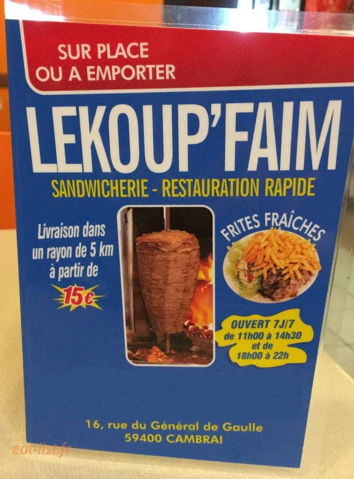Le Koup'Faim — carte page 1