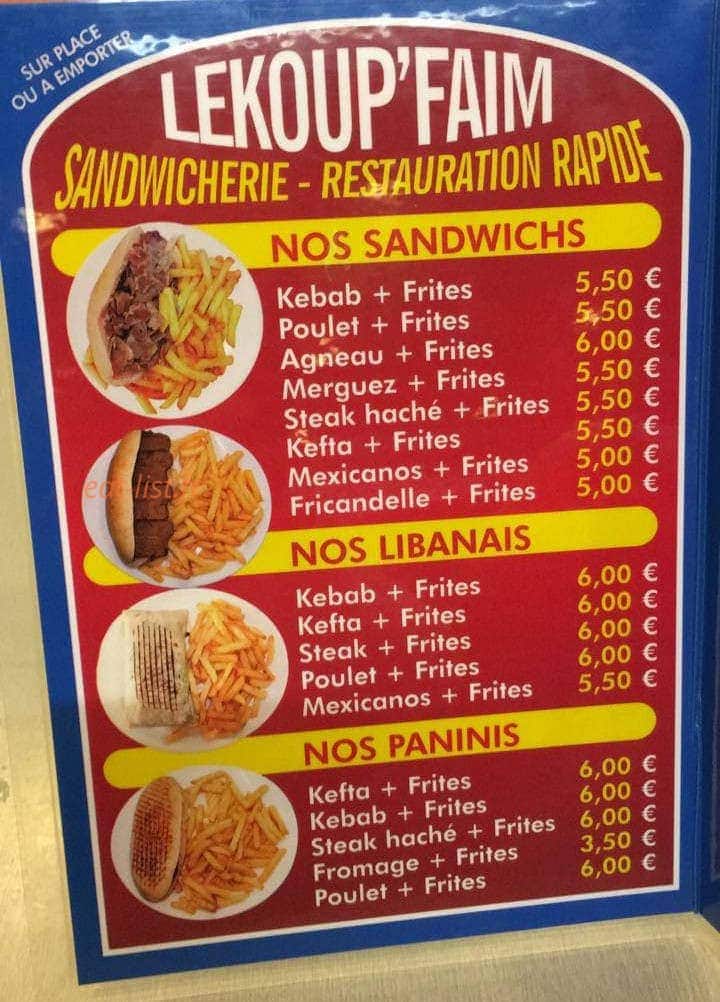 Le Koup'Faim — carte page 3