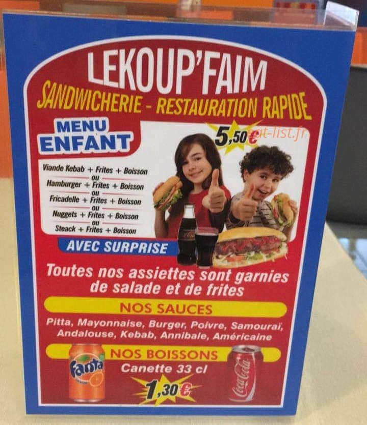 Le Koup'Faim — carte page 4