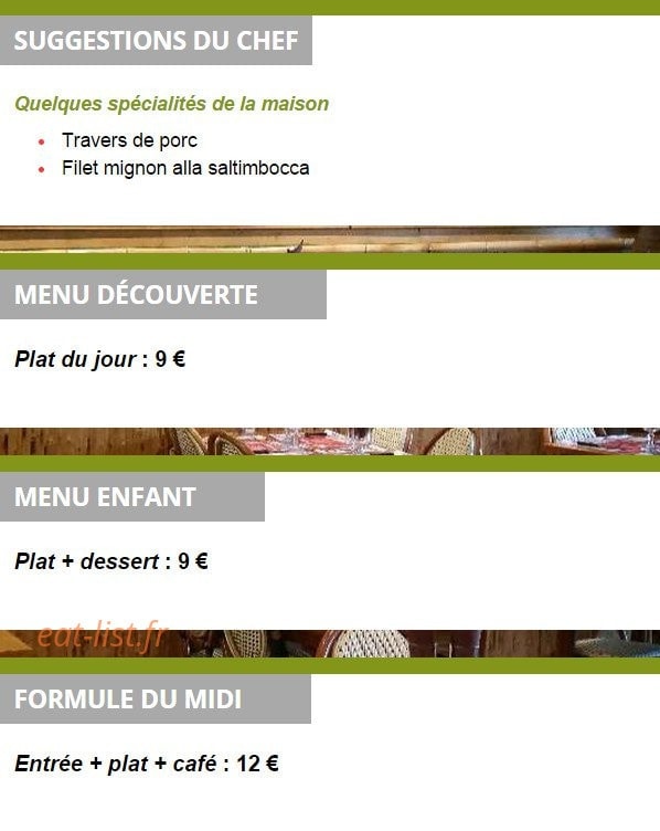 Le Tropical — carte page 1