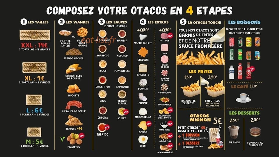 O'tacos à Cambrai - menu et photos