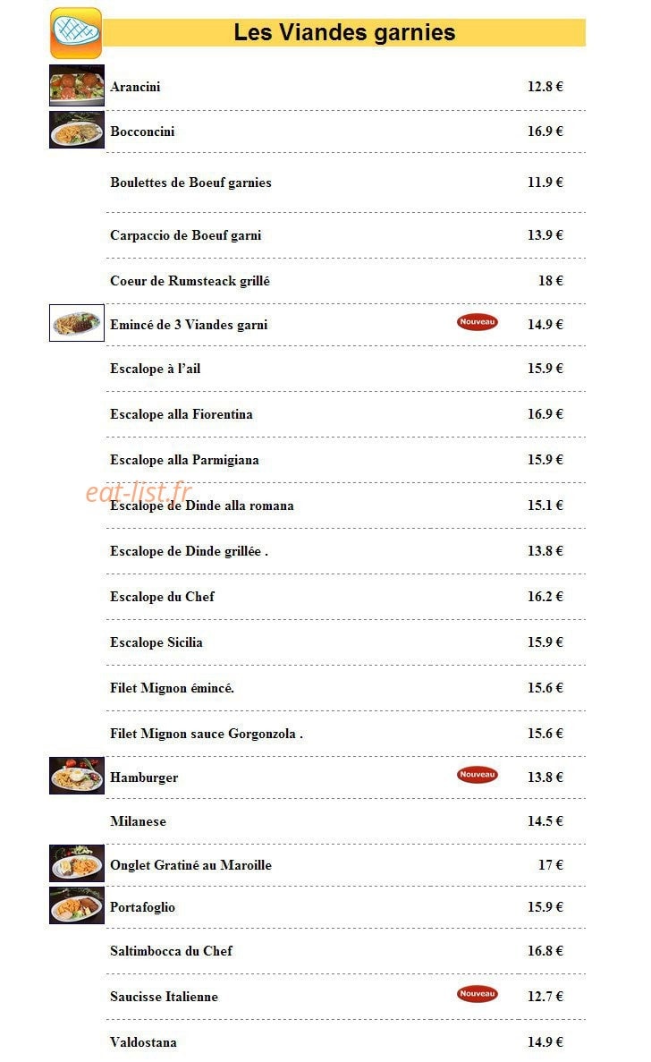 Pizza Sicilia — carte page 7