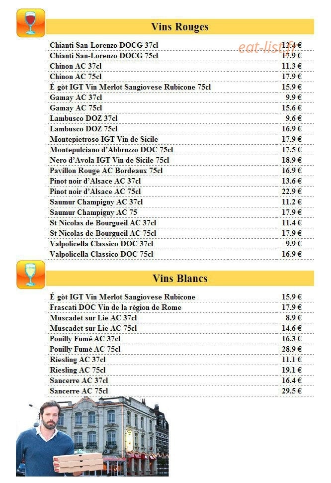 Pizza Sicilia — carte page 16