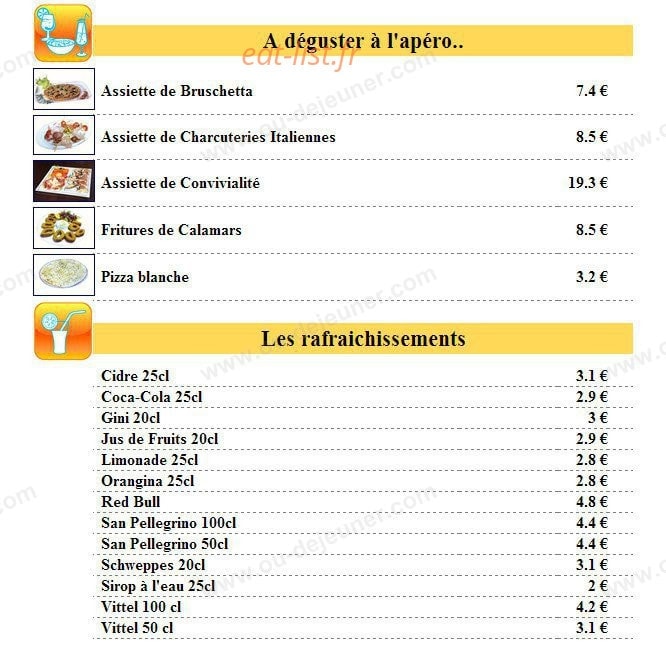 Pizza Sicilia — carte page 12
