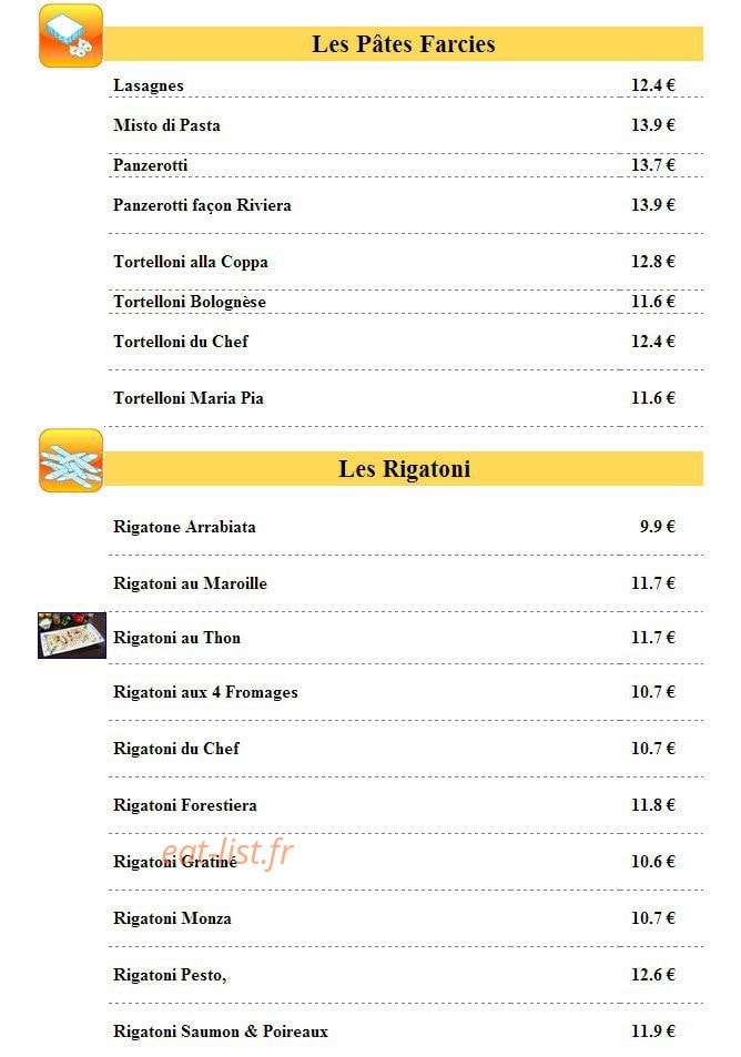 Pizza Sicilia — carte page 6
