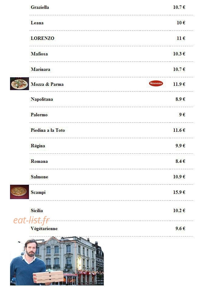 Pizza Sicilia — carte page 4