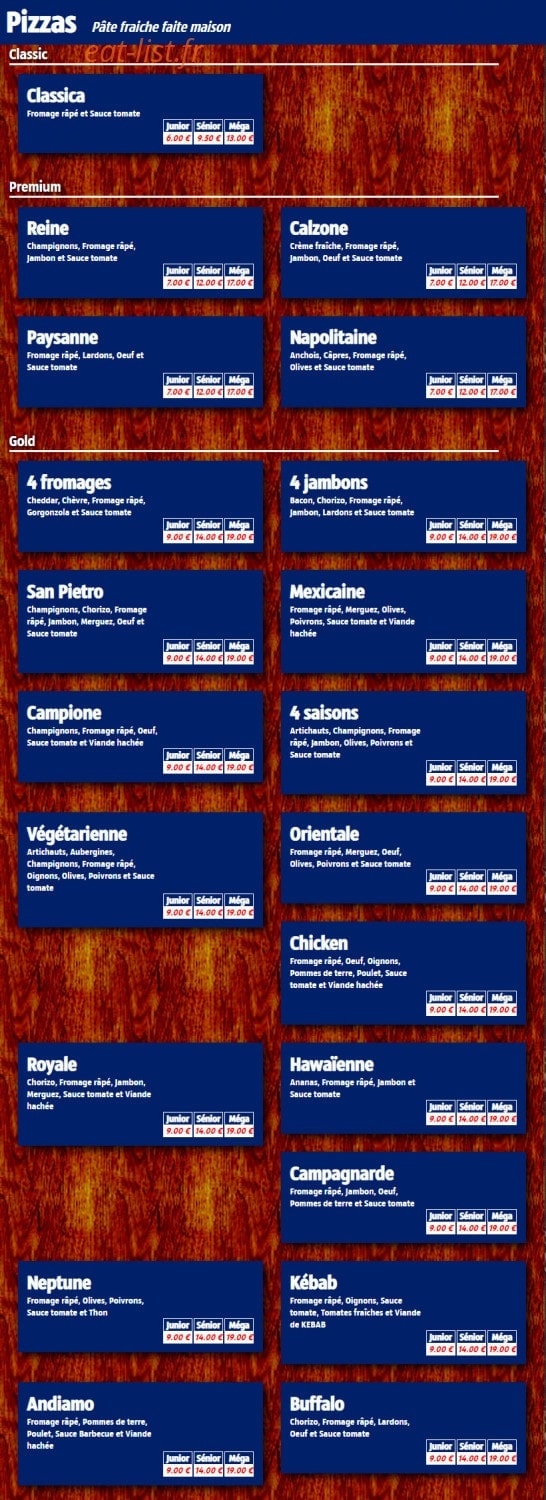 Andiamo pizza — carte page 4