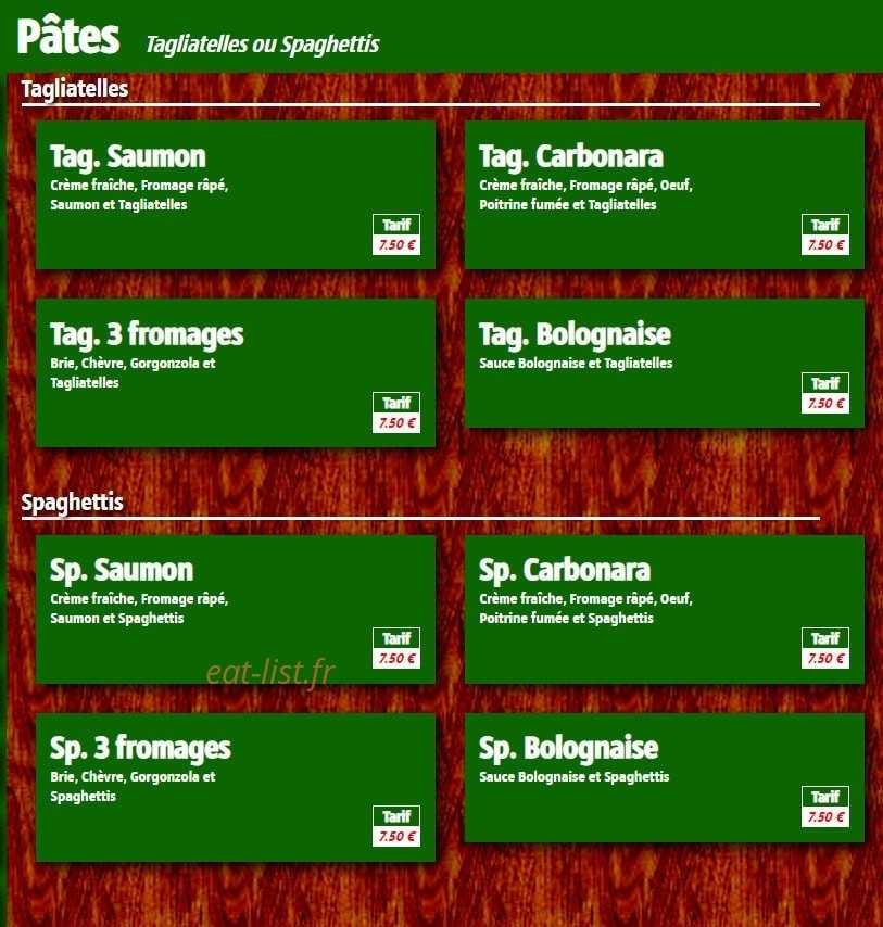 Andiamo pizza — carte page 7