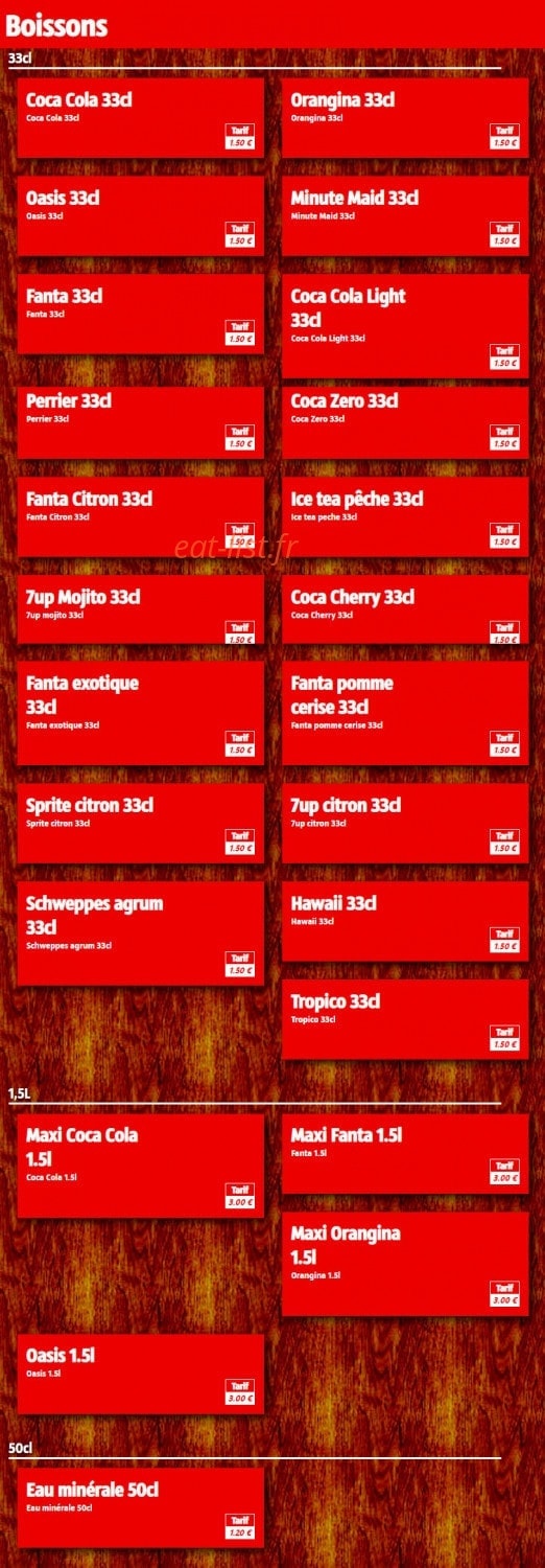 Andiamo pizza — carte page 10