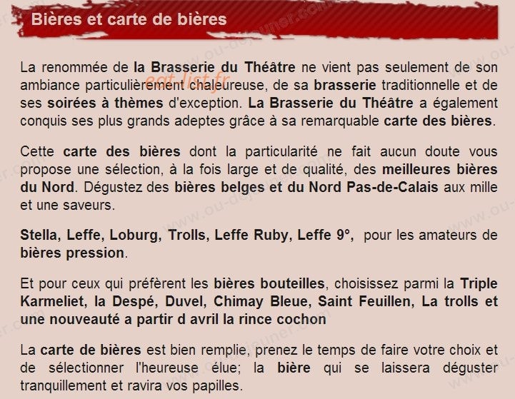 Café du Théâtre — carte page 1