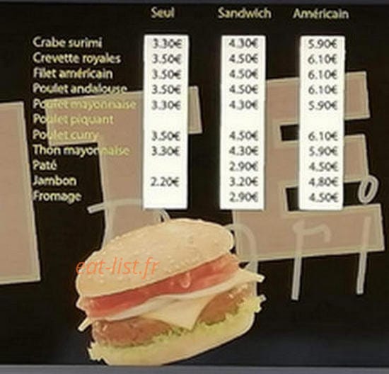 La friterie au Parisien — carte page 2