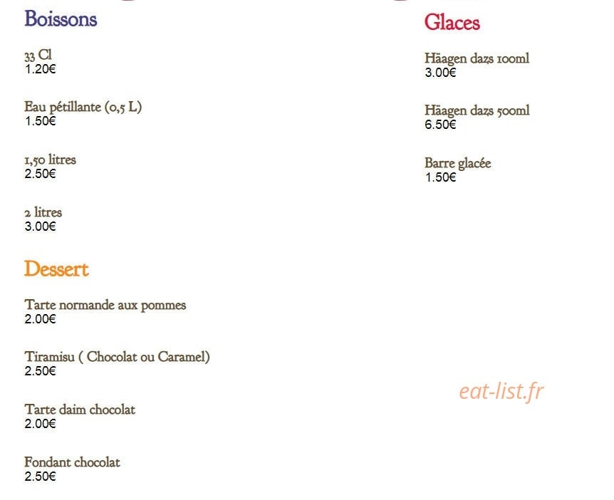 La Tour De Pizz ' — carte page 8