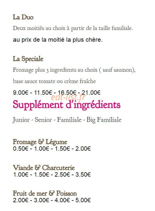La Tour De Pizz ' — carte page 4