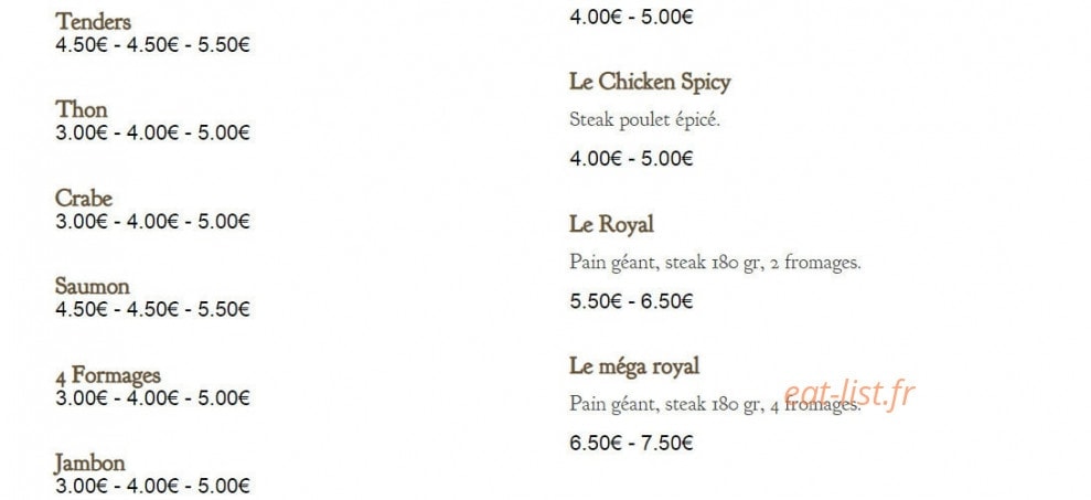 La Tour De Pizz ' — carte page 6
