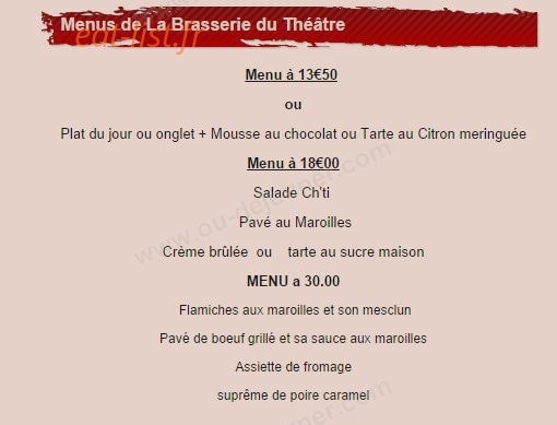 Le Café du Théâtre — carte page 2