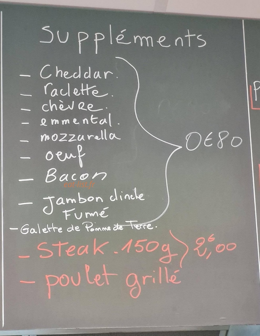 Game of food — carte page 2