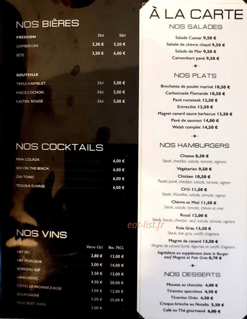 Home made — carte page 1