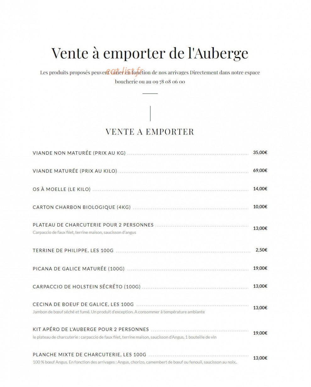 L'Auberge de Mouvaux — carte page 2