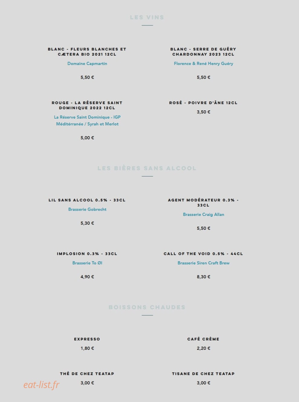 La Dame Jeanne — carte page 5