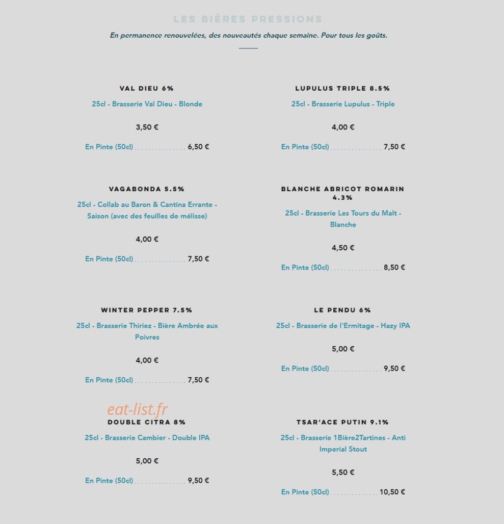 La Dame Jeanne — carte page 3