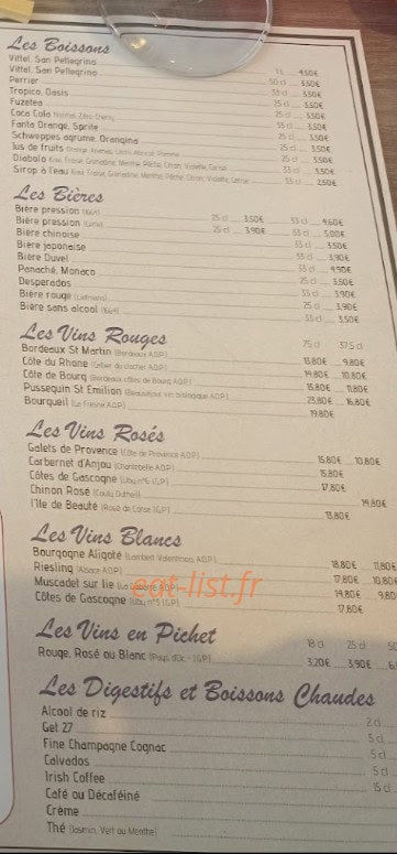 Royal Gourmet — carte page 3