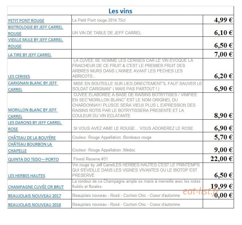 La Boucherie du Whisky — carte page 4