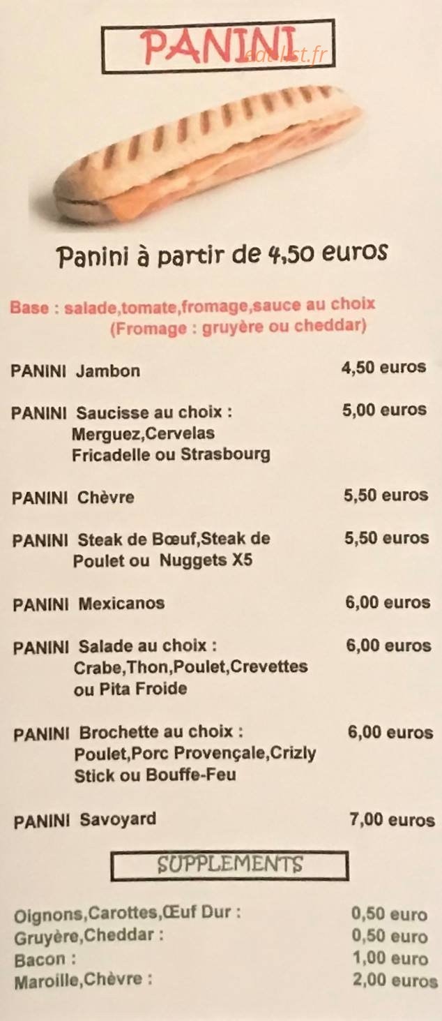 La friture Saint-Poloise — carte page 5