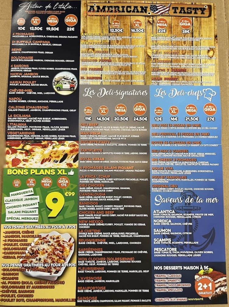 Deli pizza — carte page 3