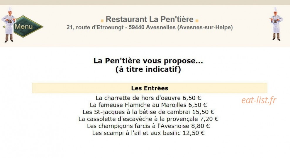 La Pen'tière — carte page 1