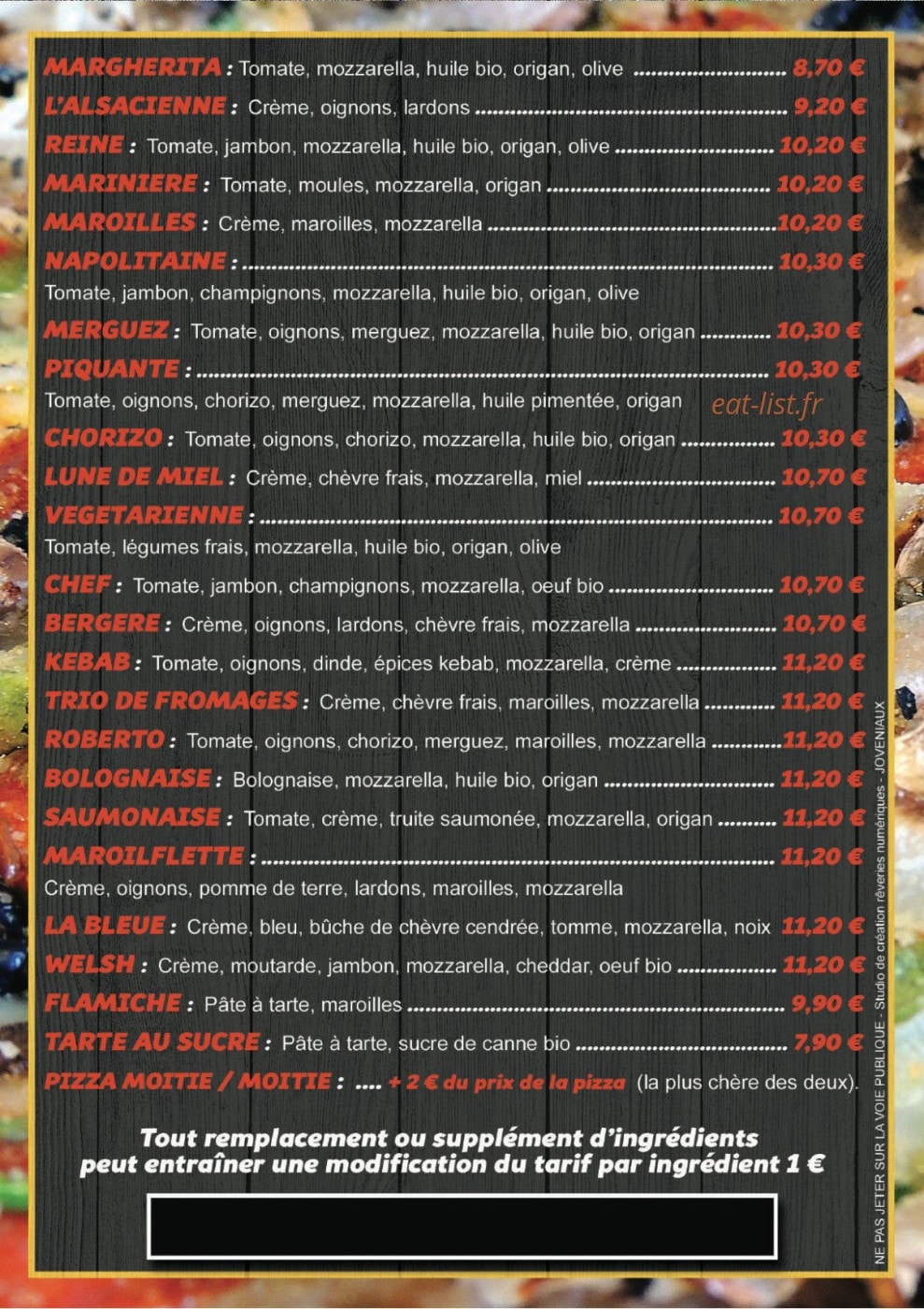 Naturella pizza — carte page 2