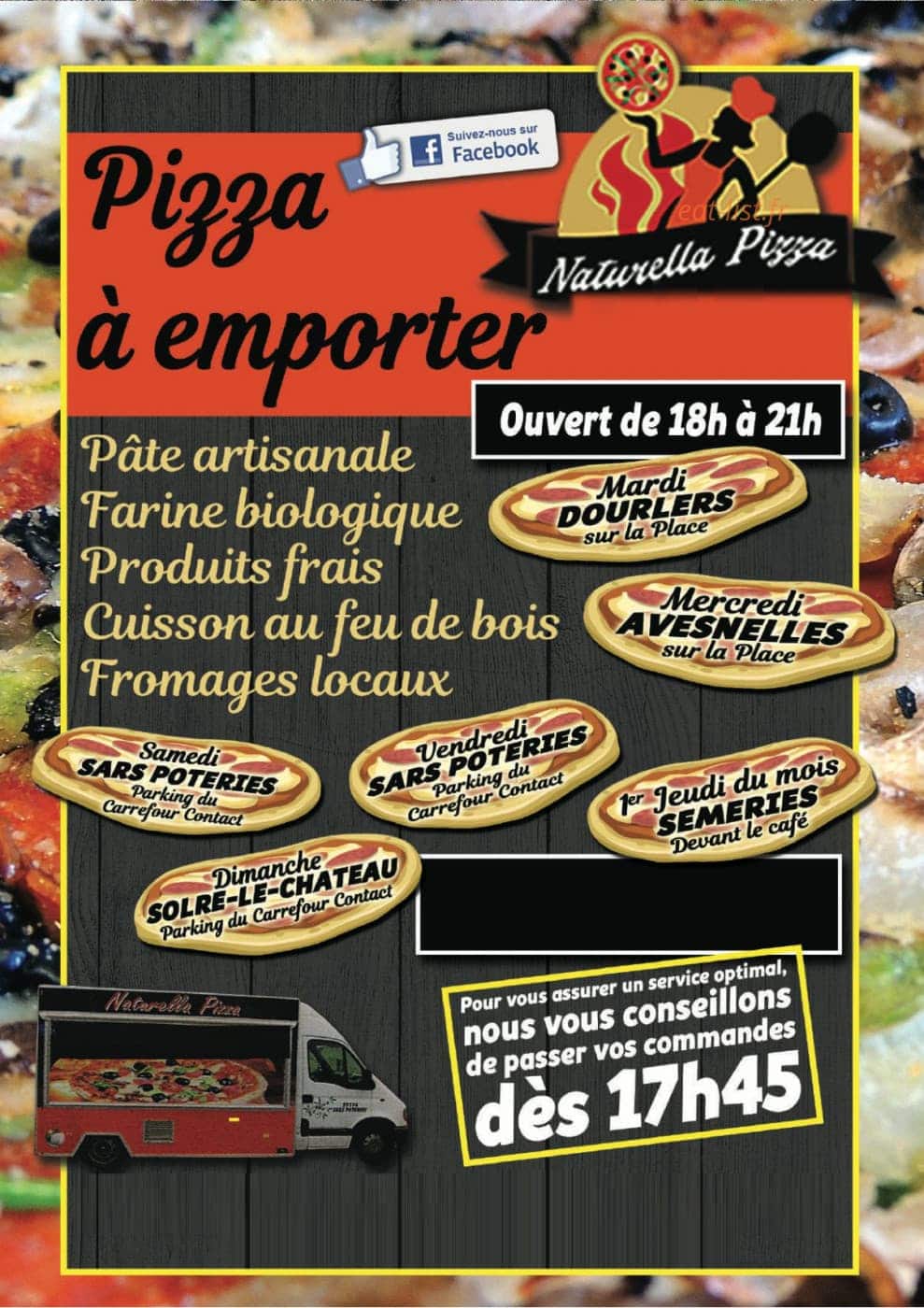 Naturella pizza — carte page 1