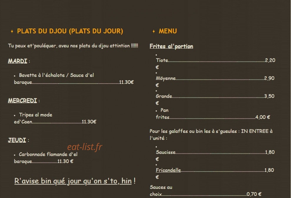 Friture du Nord — carte page 2